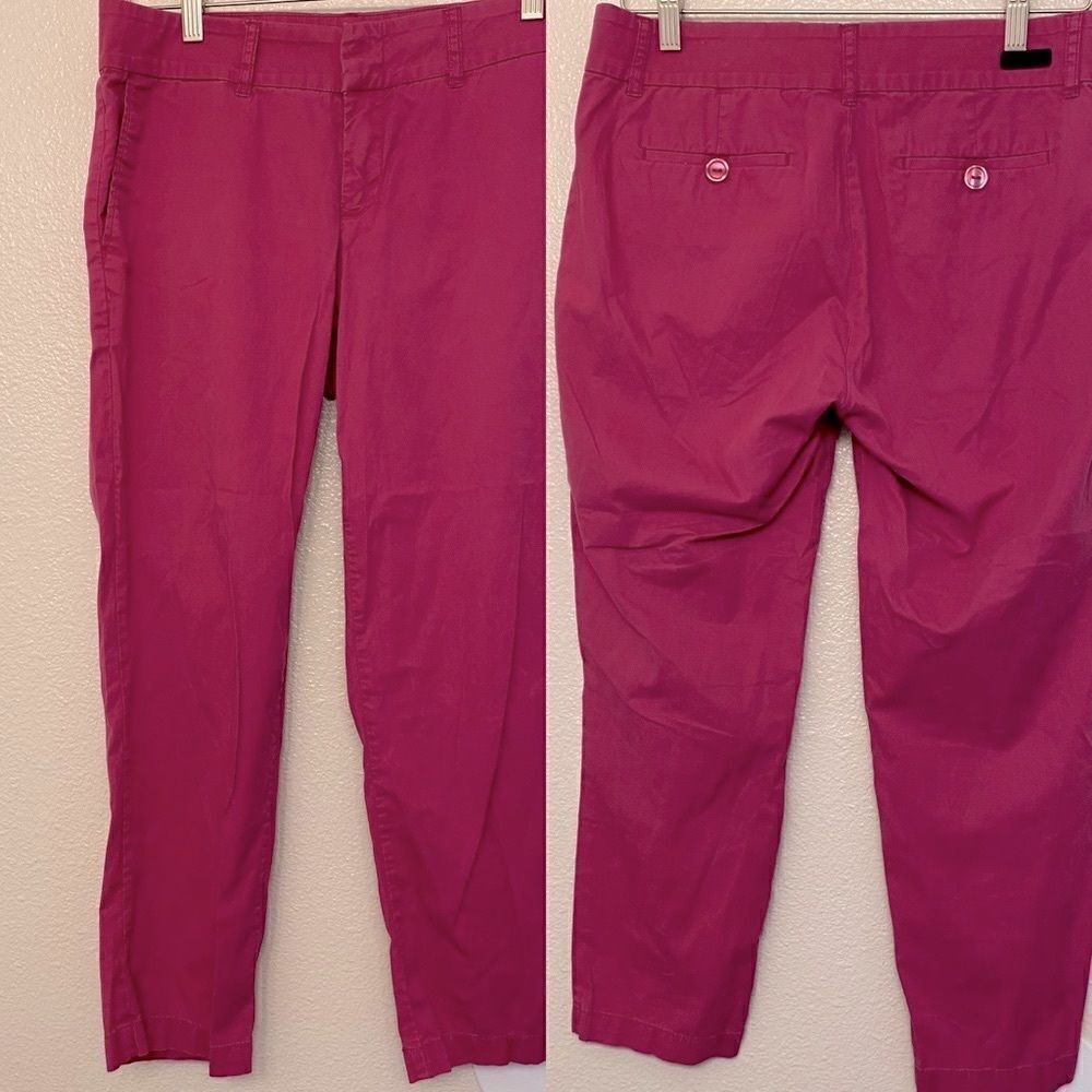 KUT from the Kloth Hot pink fuchsia Crop Stretch Pants Style KC330MA3SF -6